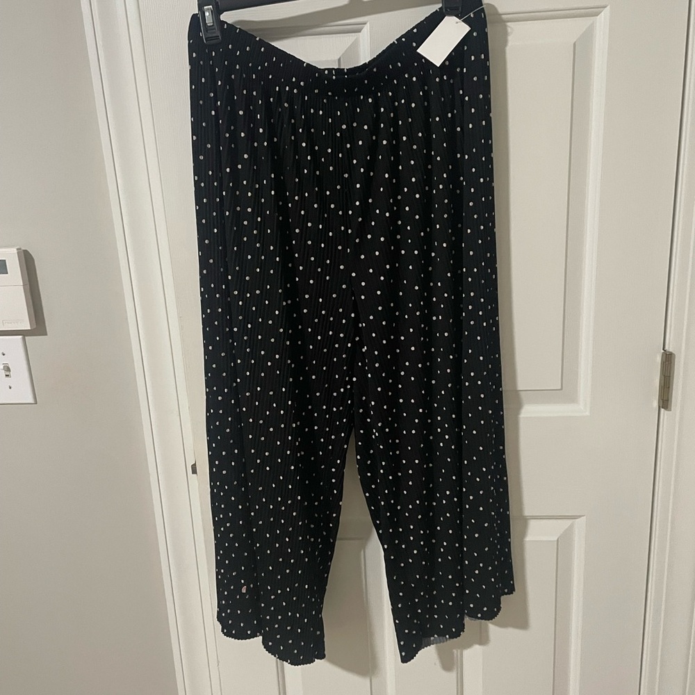 J Jill xl pallazzo pants polka dots nwot